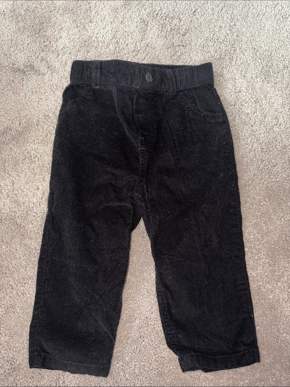 First Impressions Black Corduroy Kids Pants